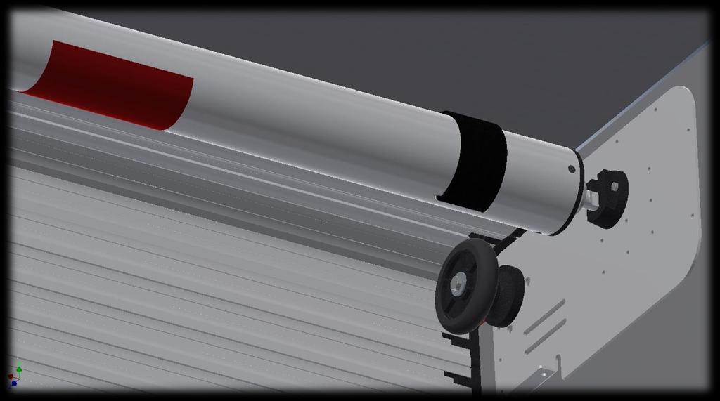 SCHRITT 3 Sie Sollen den Rollladen mit dem Zylinder abwickeln und dann die Zylinderachse in den Achsenträger einstellen (Bild 13).