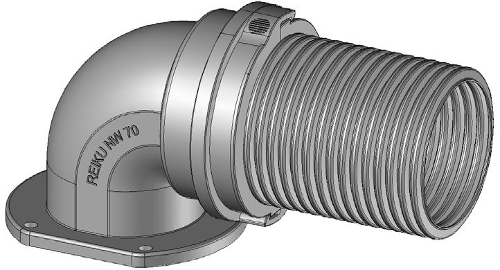Connectors are used to combine Conduits NW70 with housings or similar.