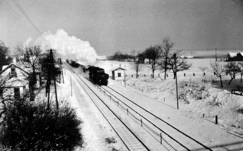 Winteraufnahme 52er Lok, etwa 1950-55.