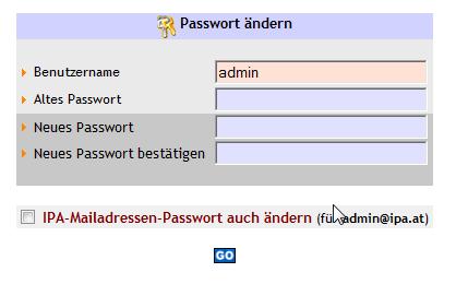 Die Funktion Passwort ändern findet sich auf der ersten Seite nach dem Anmelden in der MV in der linken Navigationsleiste unten im Bereich Funktionen.