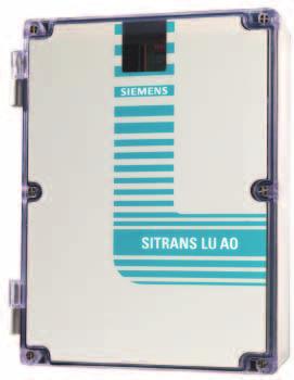 Kontinuierliche - Ultraschall-uswertegerät SITRNS LU O Siemens G 2010 Übersicht Das nalog-usgangsmodul SITRNS LU O stellt für die Messstellen des uswertegerätes SITRNS LU10 entfernte nalogausgänge