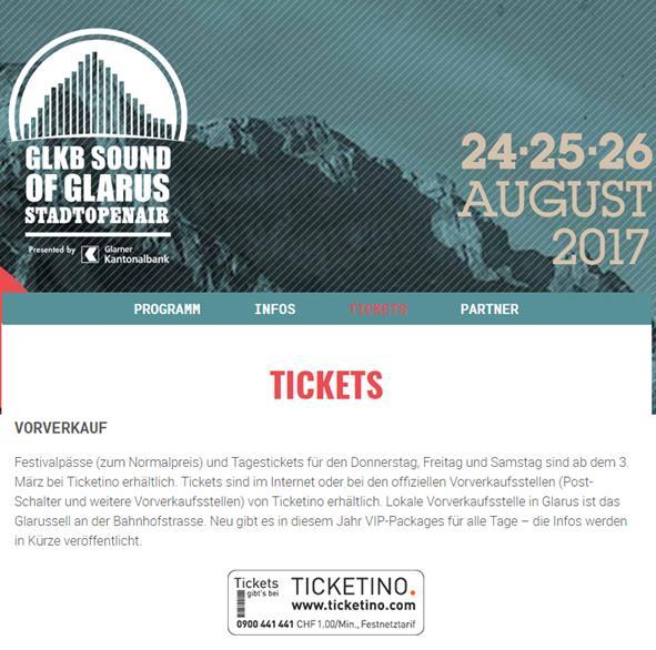 STANDARD Ticketshop auf eigener Website & Facebook Via iframe