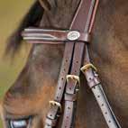 / Rênes ½ en caoutchouc souple EN: Anatomic headpiece, browband and noseband padded with