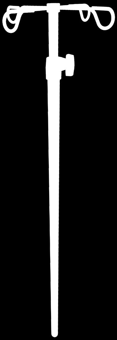 Infusionsstative ZVD-Stativ mit 2 Wandhalterungen + + sicheres Anwenden ober- und unterhalb von Lichtleisten oder Versorgungskanälen Edelstahl Rohrdurchmesser 25 / 18 mm Flaschenkreuz Edelstahl 4