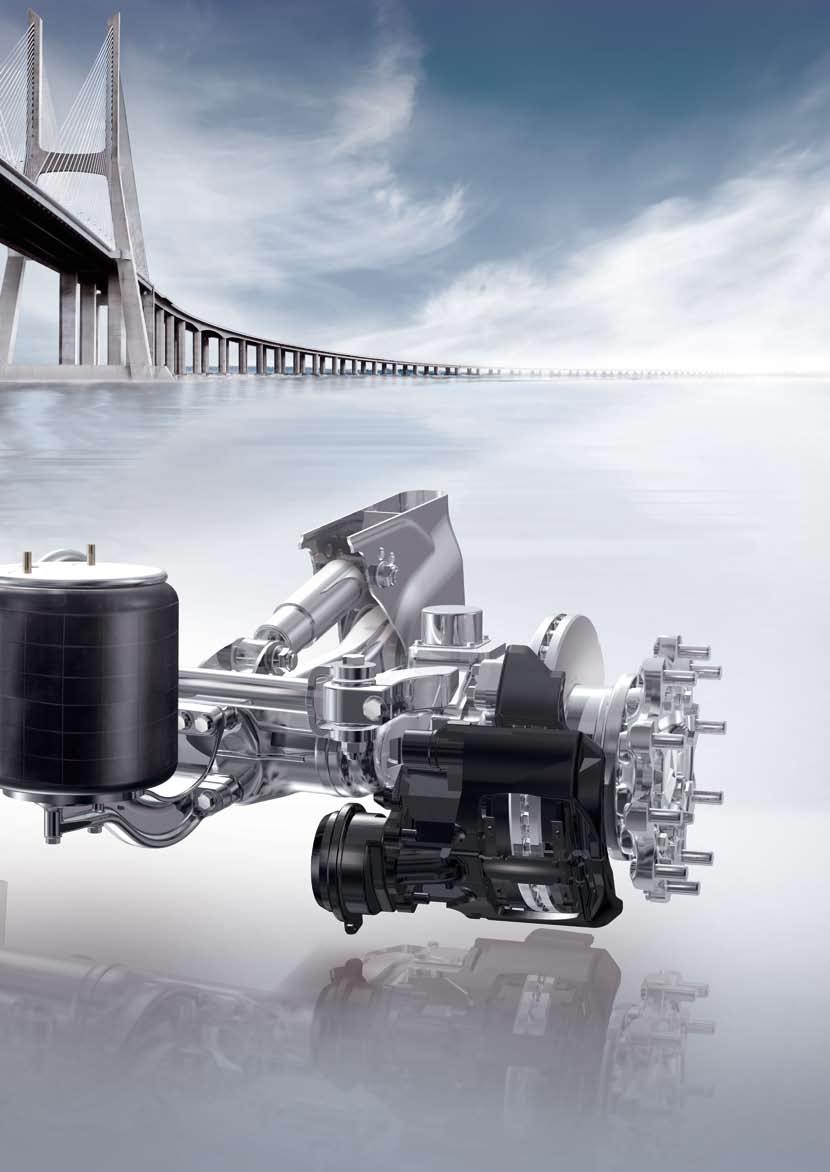 In addition, the steering axle reduces the truck s tyre wear and fuel consumption.