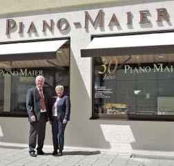 Neues aus den Unternehmen Aus Maier wird Fischer Piano Maier, Ulm Foto: Piano Maier Hans-Peter Maier und seine Frau Karin haben das Geschäft Piano Maier übergeben.