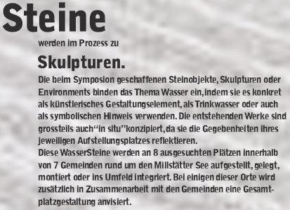 04766/2021-27 E-mail: gemeindezeitung@millstatt.at Verlags- und Herstellungsort: 9800 Spittal/Drau - Schober-Druck Vom 3.-29. Mai auf der Stiftswiese Im Rahmen von Kärnten wasser.
