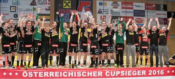 ÖHB Cup Fivers wärmten sich mit sechstem Cup-Titel für ihr Meisterstück auf Quasi als Aufwärmübung für den Meistertitel triumphierten die FIVERS im April 2016 im ÖHB-Cup.