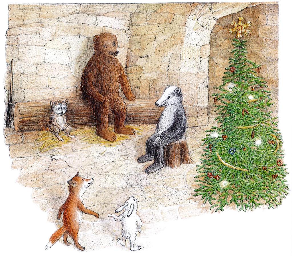 »Überraschung!«, rief Schneehäschen.»Das ist Fuchs! Er feiert Weihnachten mit uns.«fuchs lächelte schüchtern. Die anderen schauten ihn an und sagten nichts.
