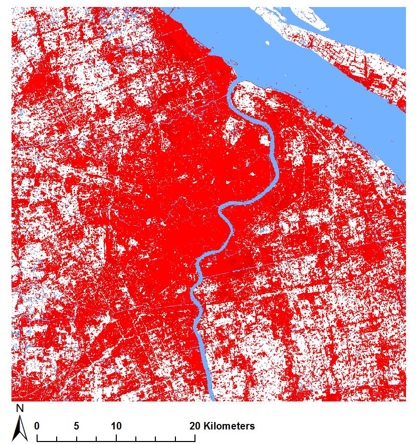 mega cities from space.