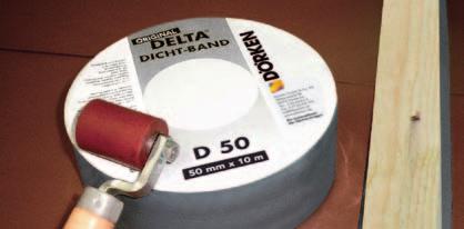 Geeignete Untergründe Produkte aus dem DELTA -Klebeprogramm können zur Verklebung und Reparatur von DELTA -Bahnen verwendet werden und allgemein für Glatte bis leicht raue Folien aus PE (Polyethylen)