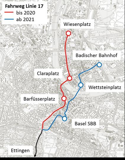 8 Margarethenstich; zukünftiger Betrieb Bestandteil Tramnetz Region Basel