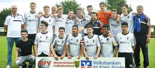 Bezirk Lüneburg Die A-Junioren des JFV Stade gewannen in Bliedersdorf auf der Sportanlage Dohrenblick das Endspiel um den Stader Kreispokal.
