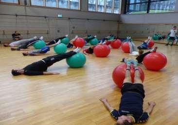 Übungen mit dem Gymnastikball subsumieren sich unter dem Aspekt der funktionellen Gymnastik und dienen der Stärkung des gesamten Bewegungsapparates.