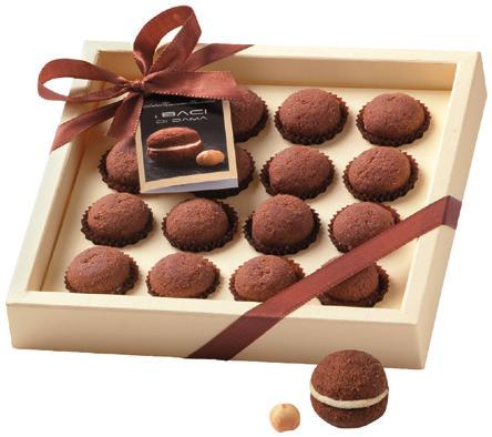 Artikel-Nr. 06780, VE: 10 150 g Baci di Dama Kekse mit Piemonteser Haselnüssen, Kakao und einer Füllung aus weißer Schokolade.