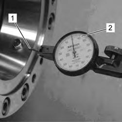 SPANNTOP [nova] Montage Planlauf kontrollieren Benötigtes Sonderwerkzeug: Messuhr Kunststoffhammer 1. Magnetfuß der Messuhr an der Maschineninnenseite aufsetzen. 2.