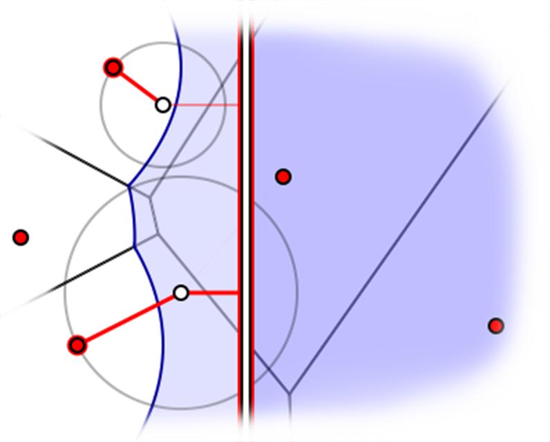 Welcher Teil des Voronoi-Diagramms ist bekannt?