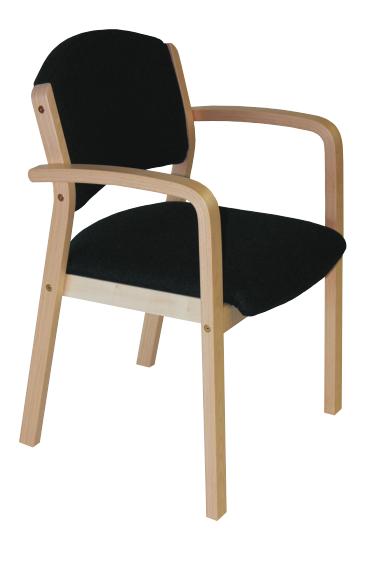 Kunststoffgleiter mit Sitz- und Rückenpolster (Stoffgruppe 5) stapelbar Sitzhöhe: 50 cm, Sitzbreite: 45