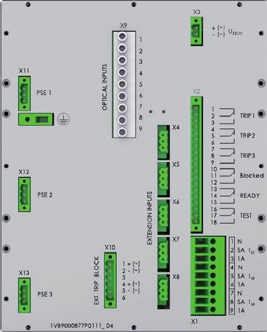 3.1.2 Erfassungs- und Auslöse-Elektronik (EAE) Typ QRU1 Funktionalität: Die EAE vereint kontinuierliche Licht- und Überstromüberwachung in einem Gerät.