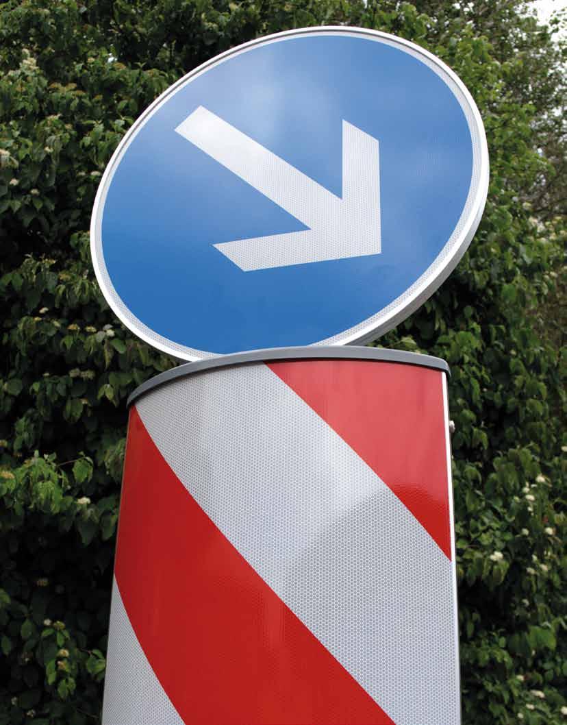 altes Schild Alu Leitplatte Verkehrszeichen rechts links gebraucht reflektierend 