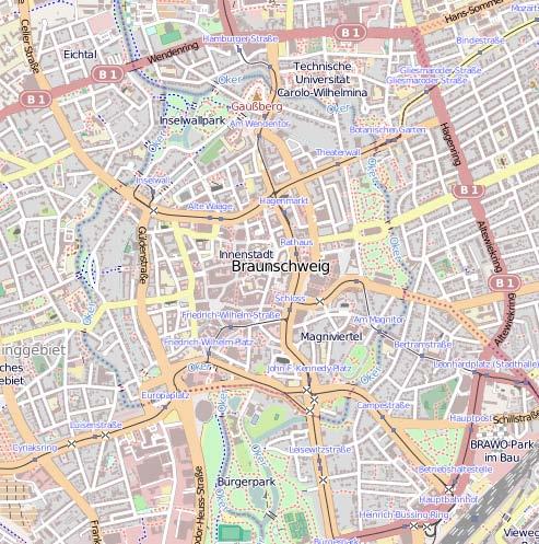 OSM Daten für Braunschweig 13377 Objekte 932 benannte Objekte Mit 2 bis 33 Tags Median 5 Tags