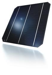 Produktportfolio Kristalliner Photovoltaik Solarzellen Monokristalline Silizium-Solarzellen als Kernkompetenz Wirkungsgrade bis zu 18,4 Prozent Diagonale von 205 mm für optimale Flächenausnutzung im