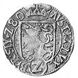eine Pfennigprägung abgerechnet wurde) M = 1,5:1 Nr.2 Pfennig aus Klagenfurt 1565-90, (1591, 1593, 1594) Einseitig: im Karree der gerade Kärntner Wappenschild, darüber (Jahres)zahl Anm.