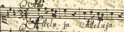 [Dettelbach, Gaudentius]:42 43 O Felicem et Beatum ([2] slohy) Es dur 38 102 Duetto de B. V: Maria vel de Sancta. V Indexe nad týmto incipitom je uvedené Duetto.
