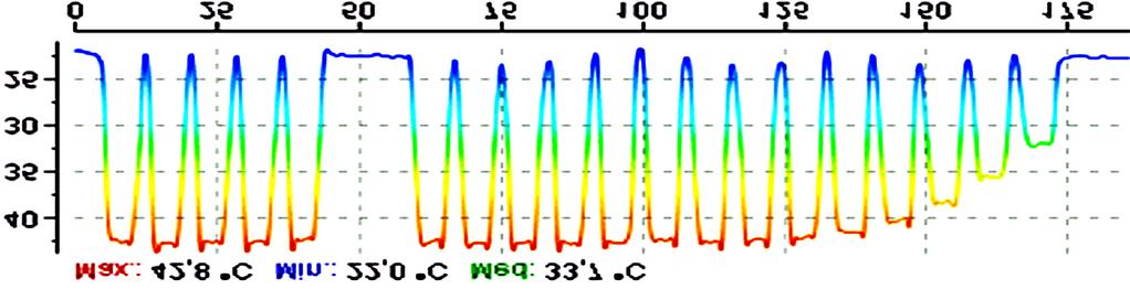 Die Farben repräsentieren die Oberflächentemperatur des Heizkörpers, exakt gemessen mittels der Abbildung der Infrarotemissionen.