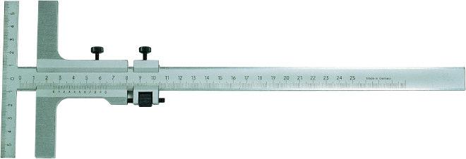 Präzisions-Anreiß-Messschieber aus Spezialstahl, gehärtet, mattverchromt Nonius 0,05 mm Precision marking caliper made of