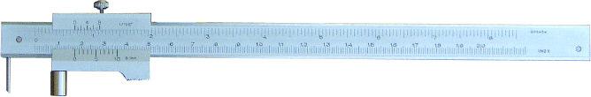 auswechselbar, mit Tasche Marking vernier calipers with roll made of stainless steel, chrome finished reading 0,05 mm with
