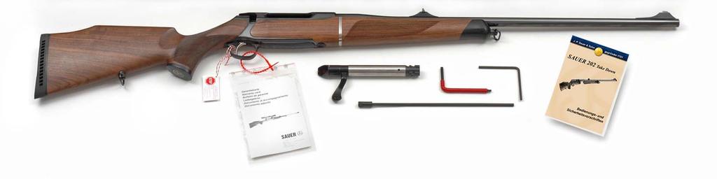 Produktbeschreibung 3.3 Hauptmerkmale Die SAUER 202 Take Down ist eine nach neuesten Erkenntnissen konstruierte, hochpräzise Jagdwaffe, die basierend auf dem Patent DE 102 05 503.