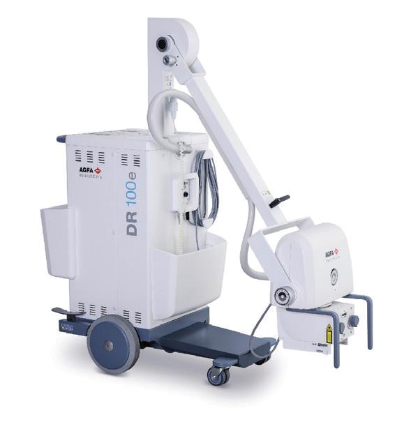 DR 100e Kompaktes mobiles Röntgengerät Mit seiner starken Generatorleistung, der kompakten Größe und der flexiblen Handhabung bietet das DR 100e Krankenhäusern eine kostengünstige und qualitativ