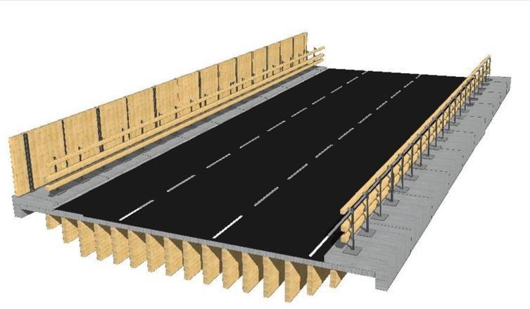 Ökobilanz von Holz als Brückenwerkstoff Entwurfsstudie Autobahnbrücke in