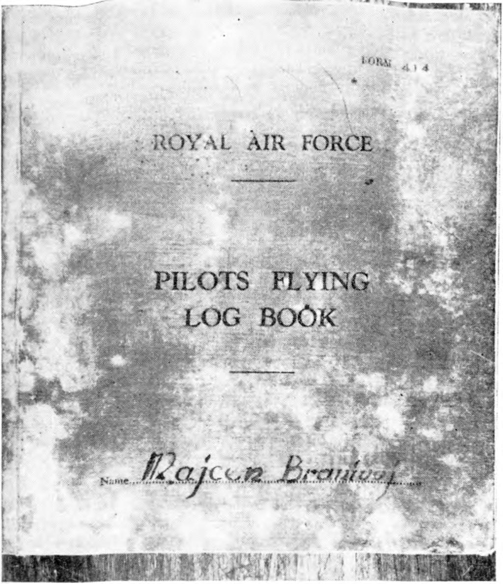 Fotokopija naslovne strani knjige letenja pilota Druge lovske eskadrilje Branivoja Majcna Ta operacija je opisana v operacijskem dnevniku takole: Operacija 128 134 z dne 25. 4. 1945.