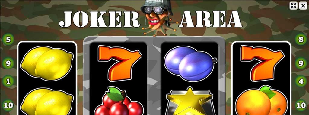 Joker Area Spielaufbau und Regeln Joker Area ist ein Spiel mit drei Walzen. Ein Spielergebnis besteht aus 4x3 Symbolen, wobei jede Walze eines von insgesamt drei Symbolen anzeigt.