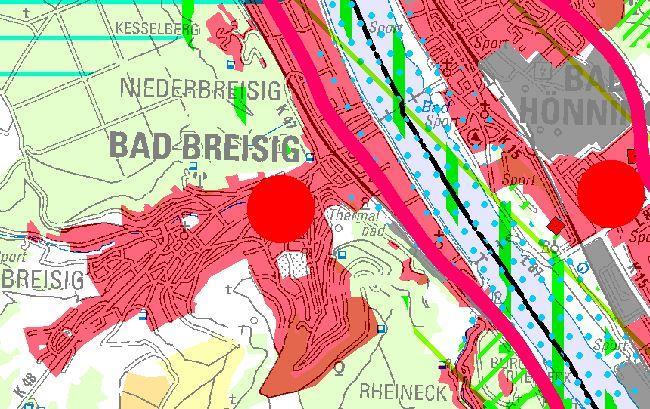 Begründung zum Bebauungsplan Seite 7 1.5 Regionalplanung Im aktuellen regionalen Raumordnungsplan Mittelrhein-Westerwald (RROP) ist die Stadt Bad Breisig als Grundzentrum im Grundnetz ausgewiesen.