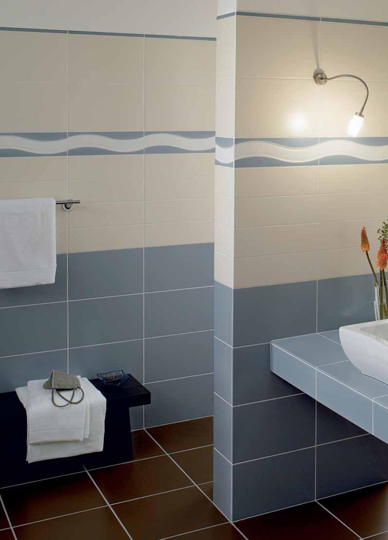 2 Wandfliesen Wall tiles: CARNABY beige, blau beige, blue Bodenfliesen