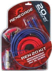 8 m 1 x RCA Stereo Audio Cable (blue), double shielded, 5 m 1 x 0,5 mm 2 Remote Wire, 5 m, AGU Fuseholder with 40 A Fuse PATCH CORDS REN1RCA Cinch
