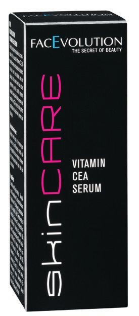 Facevolution Vitamin CEA ist ein innovatives, antioxidatives Serum mit Breitbandwirkung, um vorzeitiger Hautalterung vorzubeugen.
