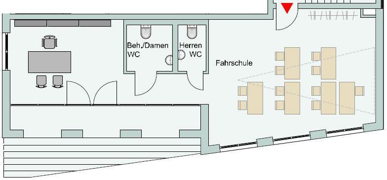 GEWERBEEINHEIT ERDGESCHOSS GEWERBEEINHEIT Schulung/Büro ca. 72 m² WC Damen ca.