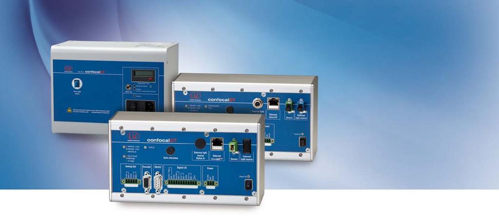 20 High-End Controller für präzise Messungen confocaldt IFC2451/2471 70kHz INTER FACE Messrate bis 70 khz Schnittstellen: Ethernet / EtherCAT / RS422 / Analog Schnelle Oberflächenkompensation