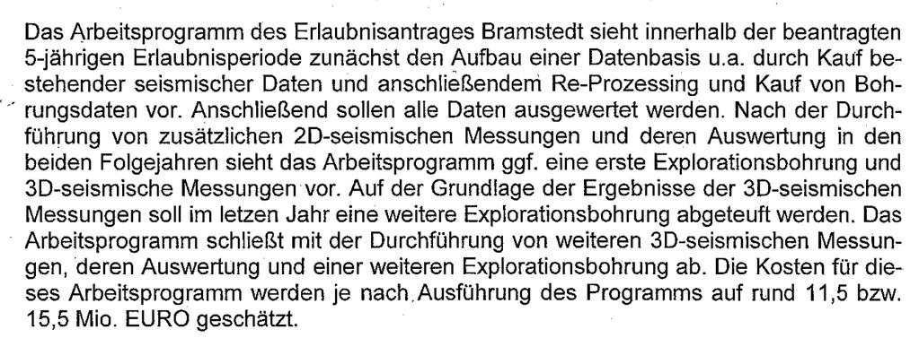 Feld Bad Bramstedt Aufsuchungserlaubnis erteilt an PRD Energy am 12.08.