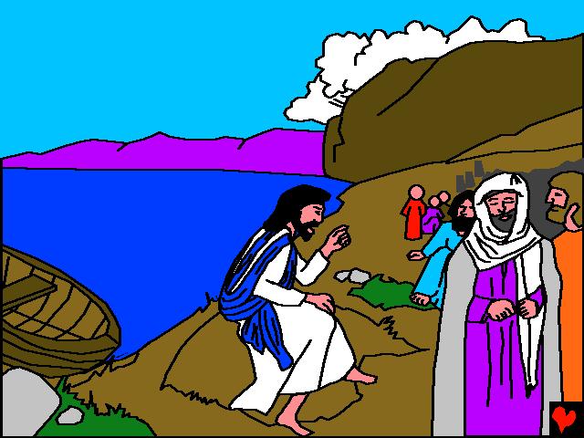 Eines Tages lehrte Jesus am Ufer eines Sees.