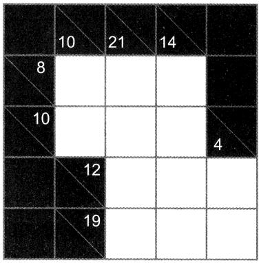 Aufgabe 0 Fülle die leeren Felder so mit einstelligen Zahlen (außer der 0), dass ihre Summe der angegebenen Zahl in den schwarzen Kästchen entspricht.