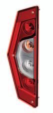 Innovativer und patentierter, flächiger LED-Lichtleiter, kombiniert mit Rückstrahler Lange Lebensdauer durch schlagfeste Lichtscheibe und hohe Vibrationsfestigkeit Full LED tail light, stop light,