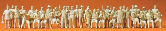1925. 36 unbemalte Miniaturfiguren. Bausatz.