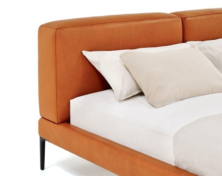 JOYCE CUSHION BED Die Leichtigkeit des Schlafens... Schlicht und elegant eignet sich dieses Bett ganz besonders als minimaler Träger für bequemste Wittmann Schlafsysteme.