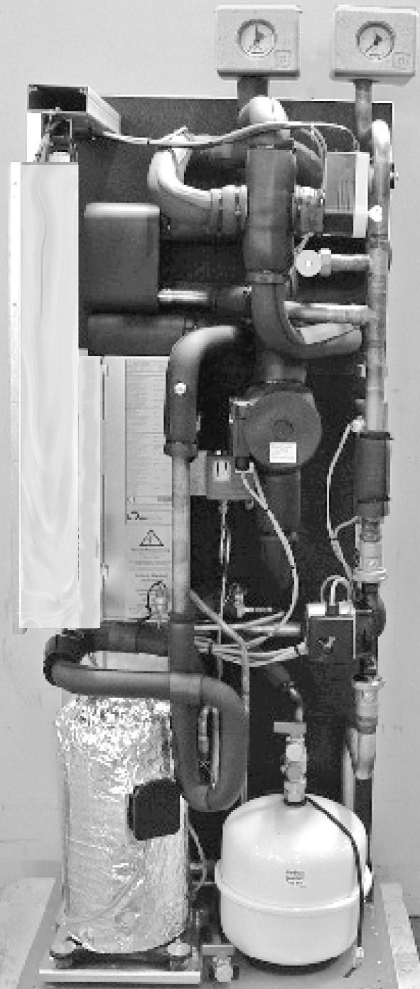 BAUGRÖSSE : Sicherheitsbaugruppe Heizkreis Sicherheitsbaugruppe Wärmequelle Stellmotor am ischventil (nur bei Geräten mit Typenkennung K) Überströmventil Umwälzpumpe Wärmequelle 6 Ausdehungsgefäss