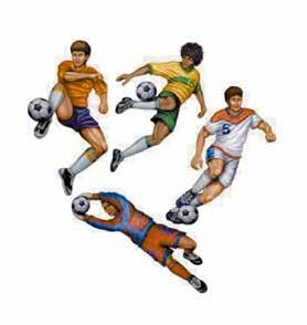 Fußball Tischaufsteller mit Kartenhalter Kunststoff, Höhe 7,5 cm + 5cm Halter 4,50